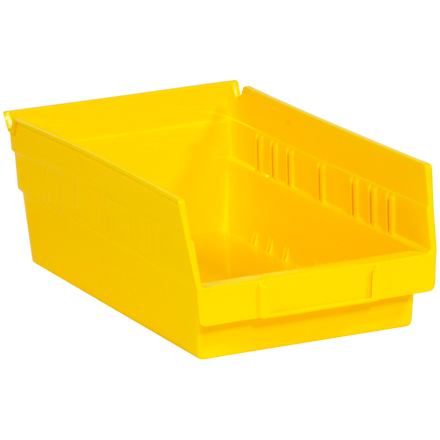 11 <span class='fraction'>5/8</span> x 6 <span class='fraction'>5/8</span> x 4" Yellow Plastic Shelf Bin Boxes