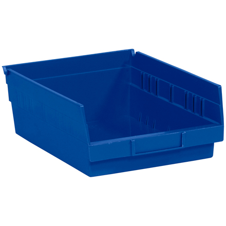 11 <span class='fraction'>5/8</span> x 8 <span class='fraction'>3/8</span> x 4" Blue Plastic Shelf Bin Boxes