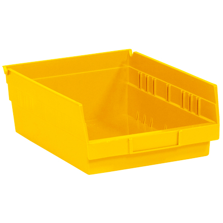 11 <span class='fraction'>5/8</span> x 8 <span class='fraction'>3/8</span> x 4" Yellow Plastic Shelf Bin Boxes