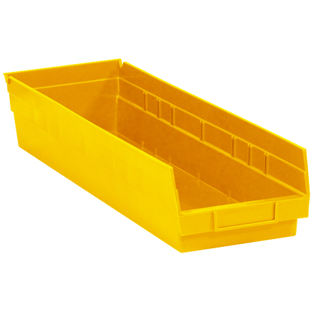 23 <span class='fraction'>5/8</span> x 6 <span class='fraction'>5/8</span> x 4" Yellow Plastic Shelf Bin Boxes