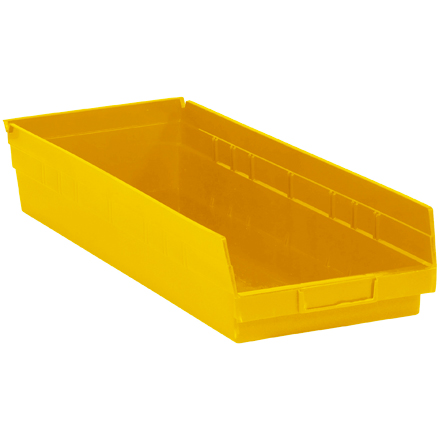 23 <span class='fraction'>5/8</span> x 8 <span class='fraction'>3/8</span> x 4" Yellow Plastic Shelf Bin Boxes