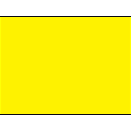 4 x 4" Fluorescent Yellow Inventory Rectangle Labels