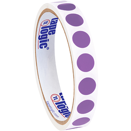 1/2" Purple Inventory Circle Labels
