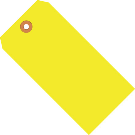 5 <span class='fraction'>3/4</span> x 2 <span class='fraction'>7/8</span>" Fluorescent Yellow 13 Pt. Shipping Tags