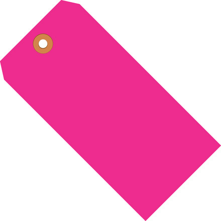3 <span class='fraction'>1/4</span> x 1 <span class='fraction'>5/8</span>" Fluorescent Pink 13 Pt. Shipping Tags