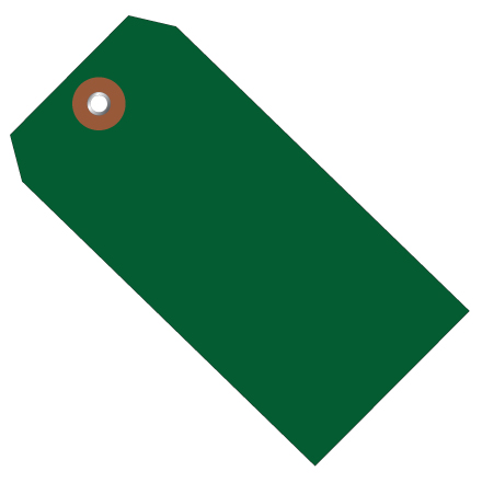 6 <span class='fraction'>1/4</span> x 3 <span class='fraction'>1/8</span>" Green Plastic Shipping Tags