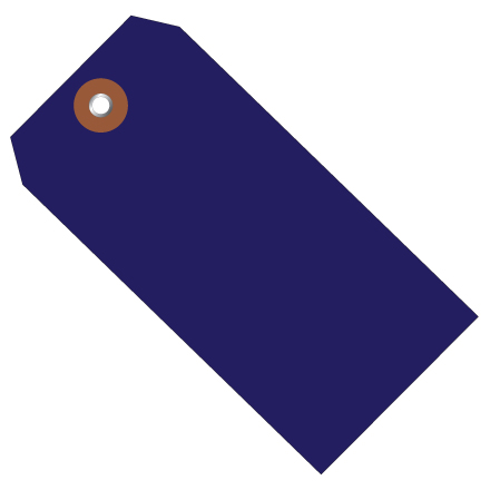 6 <span class='fraction'>1/4</span> x 3 <span class='fraction'>1/8</span>" Blue Plastic Shipping Tags