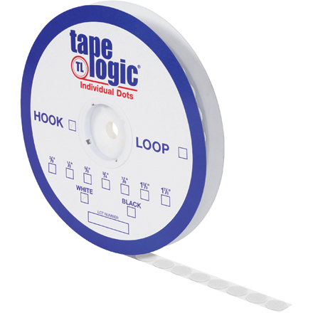 7/8" White Hook Tape Logic<span class='rtm'>®</span> Individual Tape Dots
