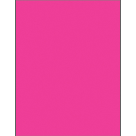 8 <span class='fraction'>1/2</span> x 11" Fluorescent Pink Rectangle Laser Labels