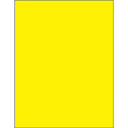 8 <span class='fraction'>1/2</span> x 11" Fluorescent Yellow Rectangle Laser Labels