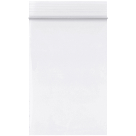 2 x 3" - 2 Mil White Reclosable Poly Bags