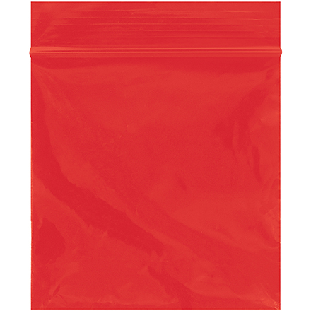 3 x 3" - 2 Mil Red Reclosable Poly Bags