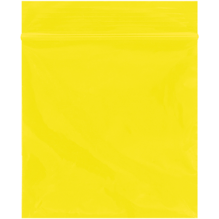 3 x 3" - 2 Mil Yellow Reclosable Poly Bags