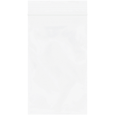 3 x 5" - 2 Mil White Reclosable Poly Bags