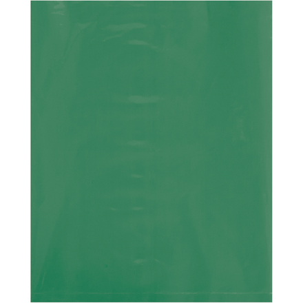 8 x 10" - 2 Mil Green Flat Poly Bags