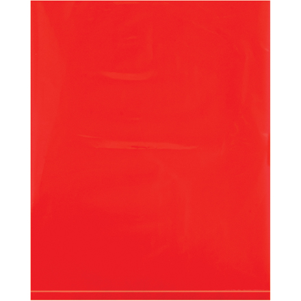 8 x 10" - 2 Mil Red Flat Poly Bags