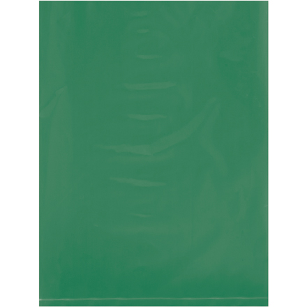 9 x 12" - 2 Mil  Green Flat Poly Bags
