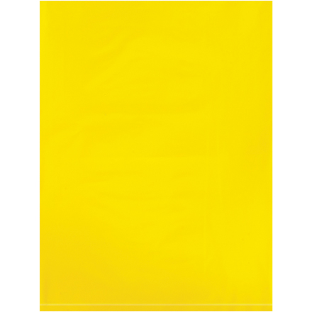9 x 12" - 2 Mil Yellow Flat Poly Bags