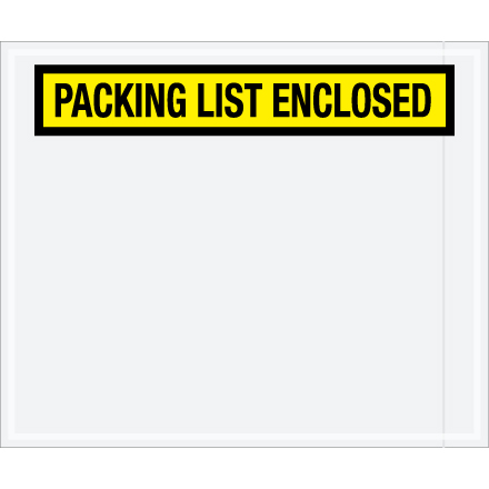 10 X 12" Yellow "Packing List Enclosed" Envelopes