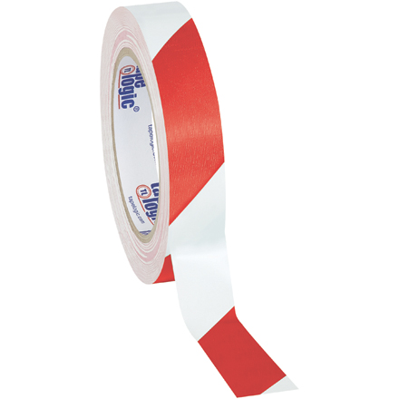 1" x 36 yds. Red/White (3 Pack) Tape Logic<span class='rtm'>®</span> Striped Vinyl Safety Tape