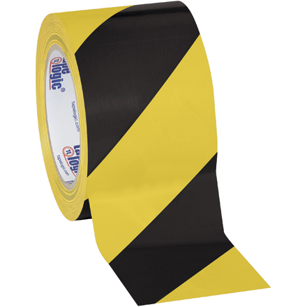 3" x 36 yds. Black/Yellow Tape Logic<span class='rtm'>®</span> Striped Vinyl Safety Tape