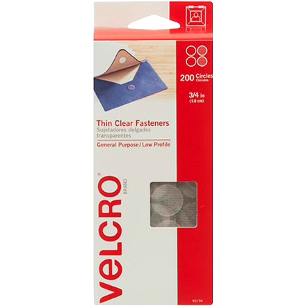 3/4" Dots - Clear VELCRO<span class='afterCapital'><span class='rtm'>®</span></span> Brand Tape - Combo Pack