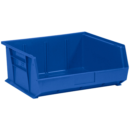 14 <span class='fraction'>3/4</span> x 16 <span class='fraction'>1/2</span> x 7" Blue Plastic Stack & Hang Bin Boxes