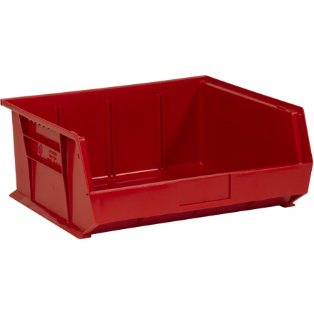 14 <span class='fraction'>3/4</span> x 16 <span class='fraction'>1/2</span> x 7" Red Plastic Stack & Hang Bin Boxes