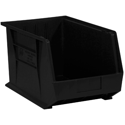 18 x 11 x 10" Black Plastic Stack & Hang Bin Boxes