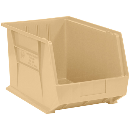 18 x 11 x 10" Ivory Plastic Stack & Hang Bin Boxes