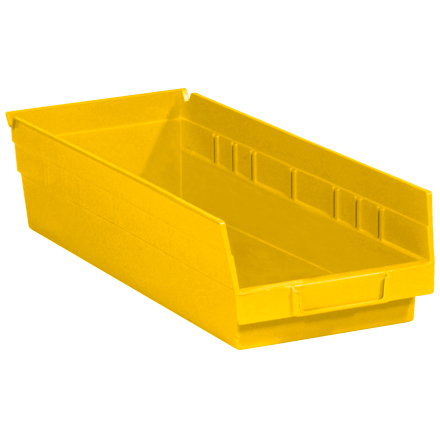 17 <span class='fraction'>7/8</span> x 6 <span class='fraction'>5/8</span> x 4" Yellow Plastic Shelf Bin Boxes