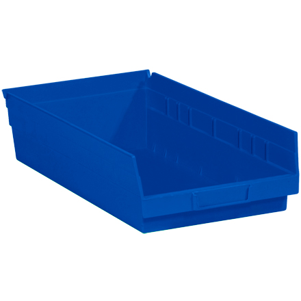 17 <span class='fraction'>7/8</span> x 11 <span class='fraction'>1/8</span> x 4" Blue Plastic Shelf Bin Boxes