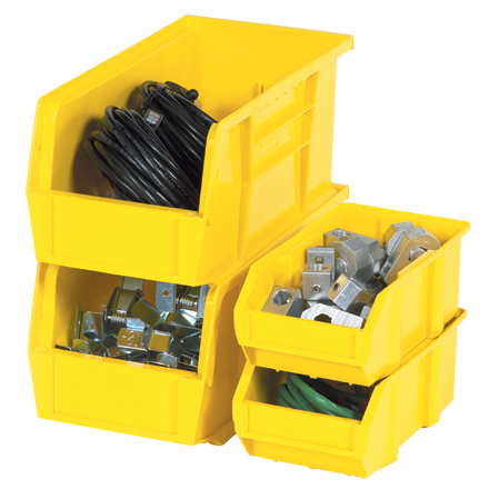 14 <span class='fraction'>3/4</span> x 5 <span class='fraction'>1/2</span> x 5" Yellow Plastic Stack & Hang Bin Boxes