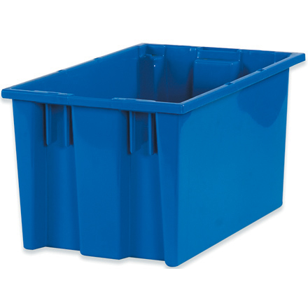 16 x 10 x 8 <span class='fraction'>7/8</span>" Blue Stack & Nest Containers