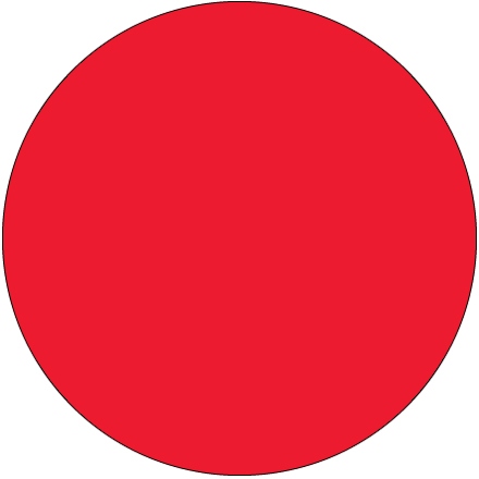 3" Circles - Fluorescent Red Removable Labels