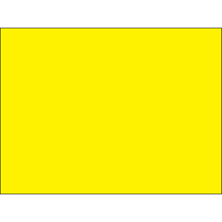 3 x 4" Fluorescent Yellow Inventory Rectangle Labels