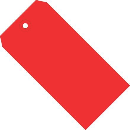 3 <span class='fraction'>1/4</span>" x 1 <span class='fraction'>5/8</span>" Red 13 Pt. Shipping Tags