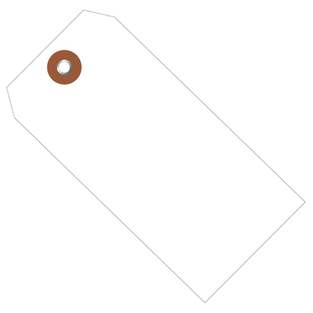 6 <span class='fraction'>1/4</span> x 3 <span class='fraction'>1/8</span>" White Plastic Shipping Tags