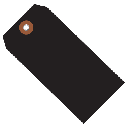 6 <span class='fraction'>1/4</span> x 3 <span class='fraction'>1/8</span>" Black Plastic Shipping Tags