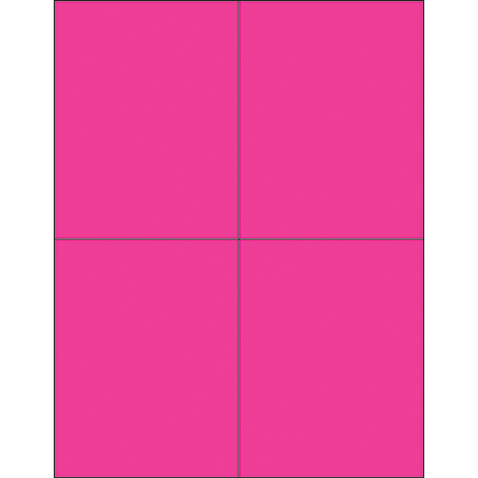 4 <span class='fraction'>1/4</span> x 5 <span class='fraction'>1/2</span>" Fluorescent Pink Rectangle Laser Labels