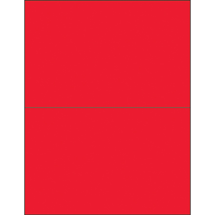 8 <span class='fraction'>1/2</span> x 5 <span class='fraction'>1/2</span>" Fluorescent Red Rectangle Laser Labels