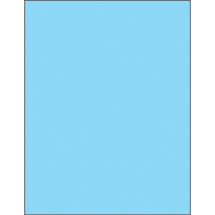 8 <span class='fraction'>1/2</span> x 11" Fluorescent Pastel Blue Rectangle Laser Labels