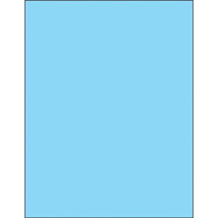 8 <span class='fraction'>1/2</span> x 11" Fluorescent Pastel Blue Rectangle Laser Labels