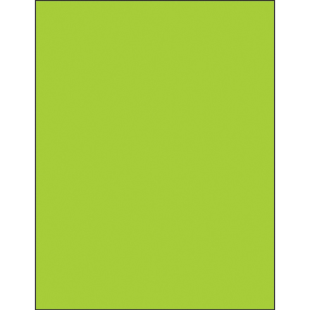 8 <span class='fraction'>1/2</span> x 11" Fluorescent Green Removable Rectangle Laser Labels