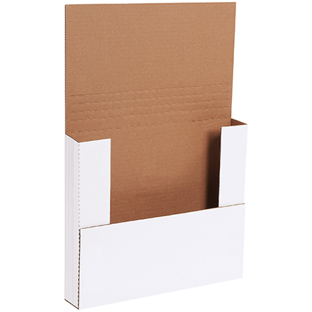 12 x 10 <span class='fraction'>1/2</span> x 2" White Easy-Fold Mailers