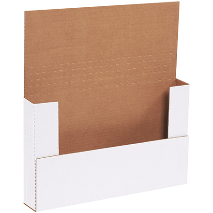 14 <span class='fraction'>1/8</span> x 8 <span class='fraction'>5/8</span> x 2" White Easy-Fold Mailers