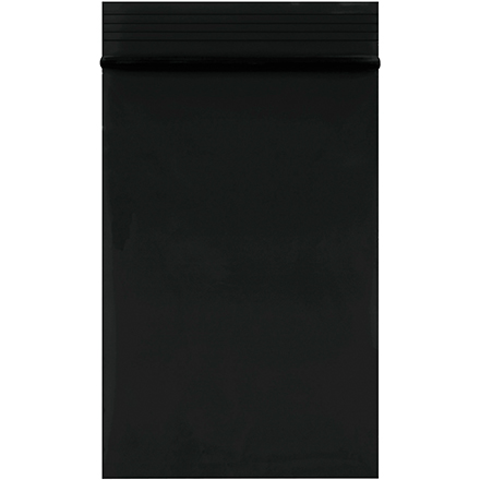2 x 3" - 2 Mil Black Reclosable Poly Bags