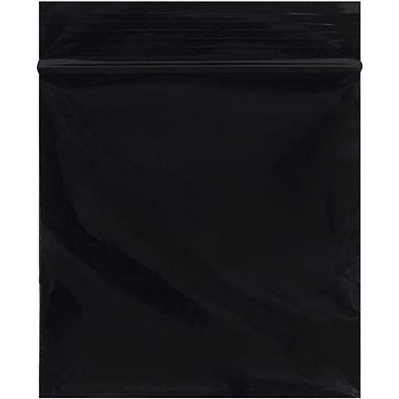 3 x 3" - 2 Mil Black Reclosable Poly Bags
