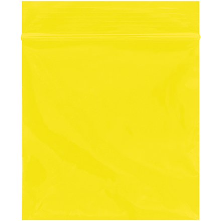3 x 3" - 2 Mil Yellow Reclosable Poly Bags
