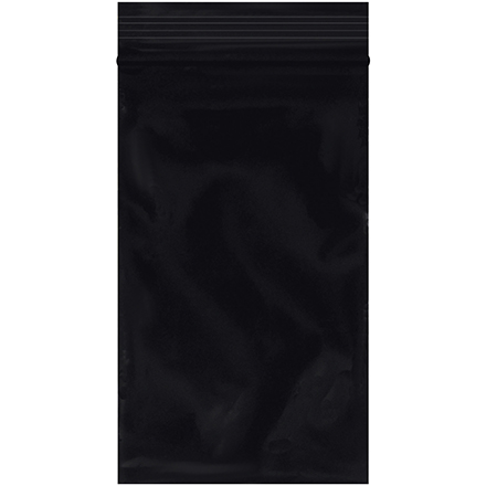 3 x 5" - 2 Mil Black Reclosable Poly Bags